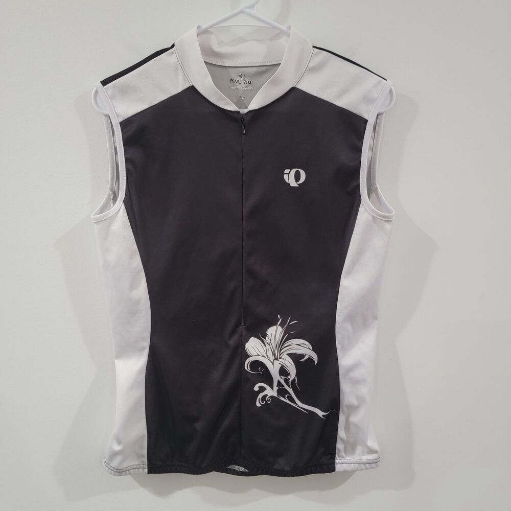 Pearl Izumi Womens Cycling Jersey Size Large Floral Half Zip Biking